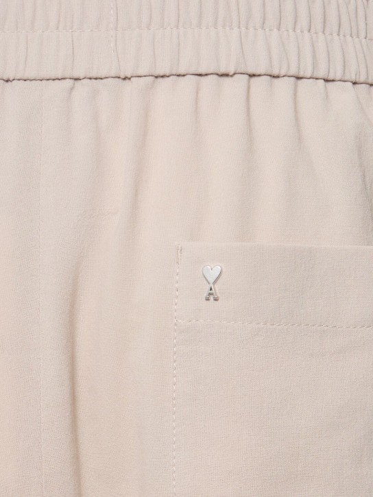 AMI Paris: Cotton crepe Bermuda shorts - men_3 | Luisa Via Roma