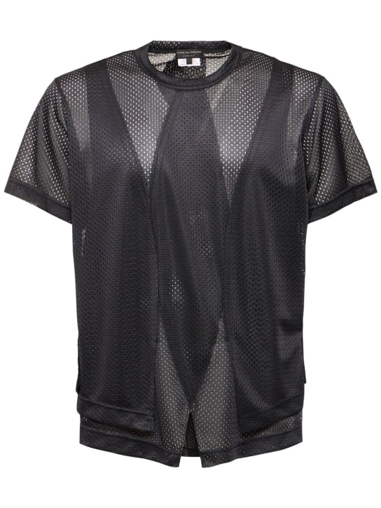 Comme des Garçons Homme Plus: Camiseta de algodón jersey - Negro - men_0 | Luisa Via Roma