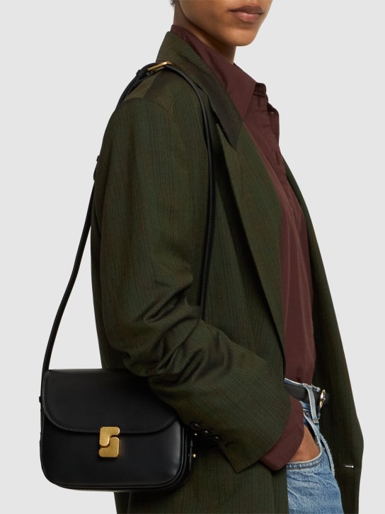 Soeur: Mini Bellissima leather shoulder bag - Siyah - women_1 | Luisa Via Roma