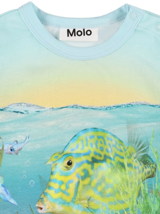 Molo: T-shirt en coton biologique imprimé - Multicolore - kids-boys_1 | Luisa Via Roma