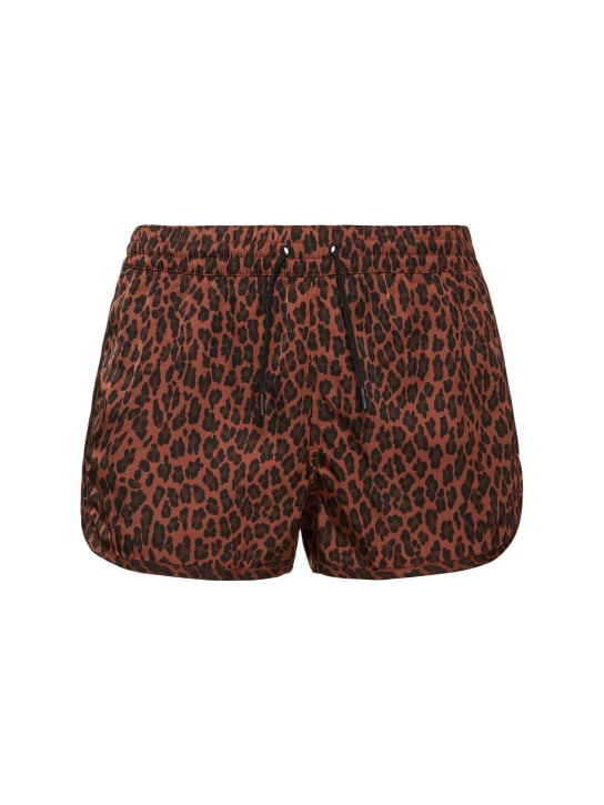 CDLP: Leopard print nylon swim shorts - Brown - men_0 | Luisa Via Roma