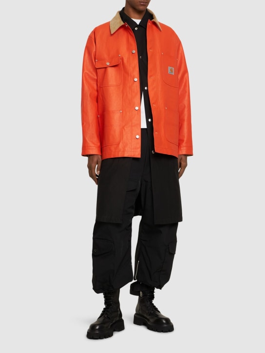 JUNYA WATANABE: Jacke aus Baumwollmischung mit Logo „Carhartt“ - Orange - men_1 | Luisa Via Roma