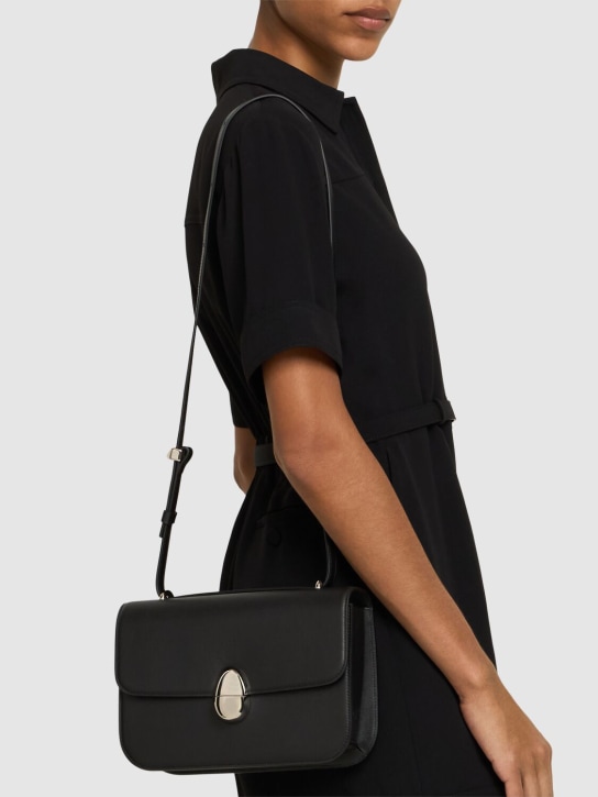 Neous: Phoenix leather shoulder bag - Siyah - women_1 | Luisa Via Roma