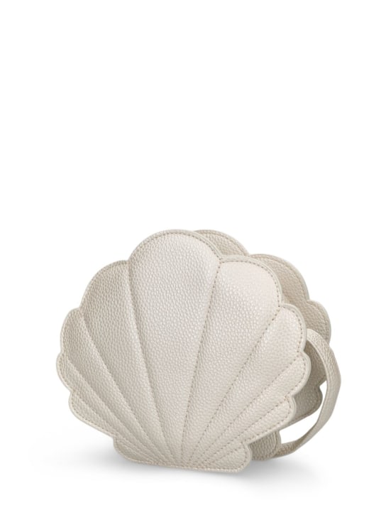 Molo: Mother of Pearl faux leather bag - Off White - kids-girls_1 | Luisa Via Roma