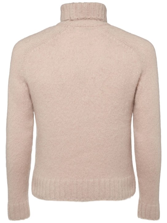 Tom Ford: Brushed wool blend roll neck sweater - Light Pink - men_1 | Luisa Via Roma
