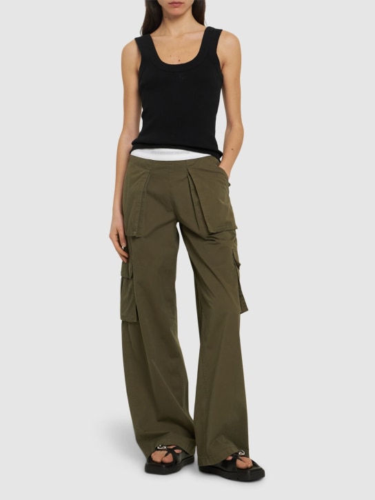 Alexander Wang: Cotton tank top w/embossed logo - women_1 | Luisa Via Roma