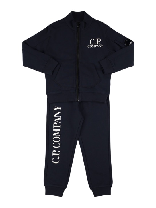 C.P. Company: Sweatshirt und Trainingshose aus Baumwolle - Dunkelblau - kids-boys_0 | Luisa Via Roma