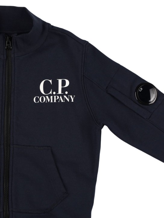 C.P. Company: Sweatshirt und Trainingshose aus Baumwolle - Dunkelblau - kids-boys_1 | Luisa Via Roma