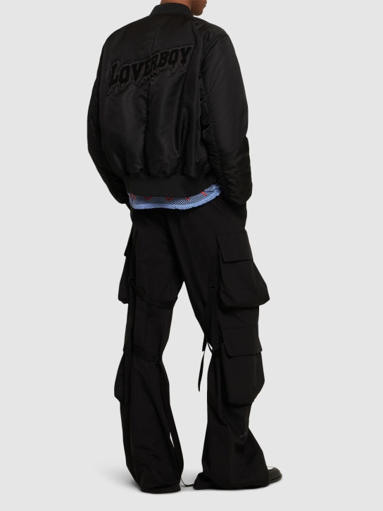 Charles Jeffrey LOVERBOY: Varsity jacket - Black Aviator - men_1 | Luisa Via Roma