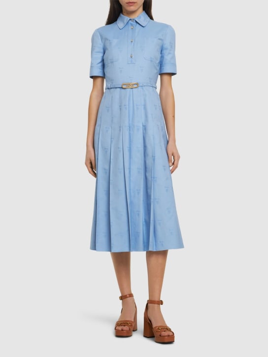 Gucci: Oxford cotton dress - Light Blue - women_1 | Luisa Via Roma
