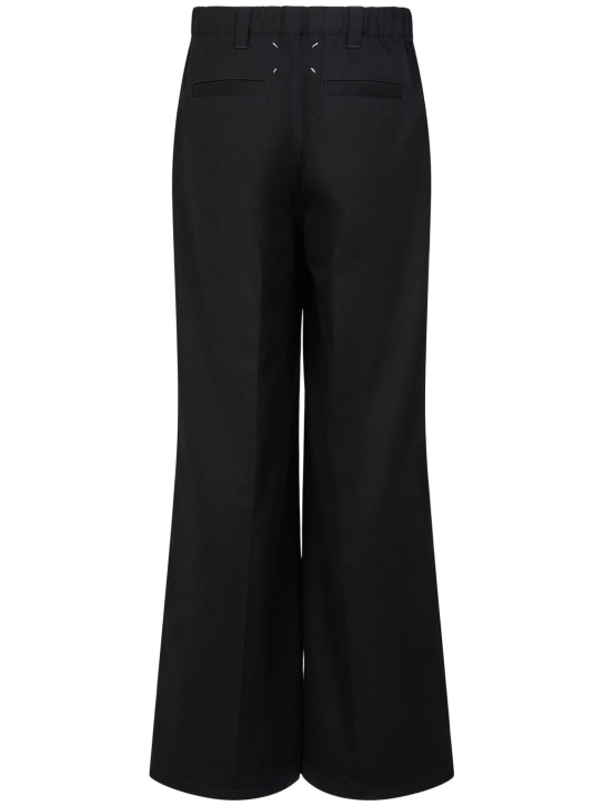 Maison Margiela: Skater pleated cotton blend pants - men_1 | Luisa Via Roma