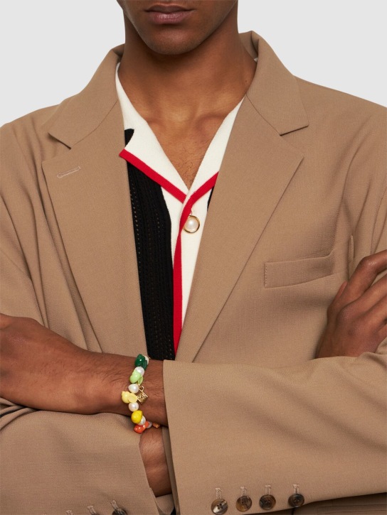 Casablanca: Shell shape & faux pearl bracelet - men_2 | Luisa Via Roma