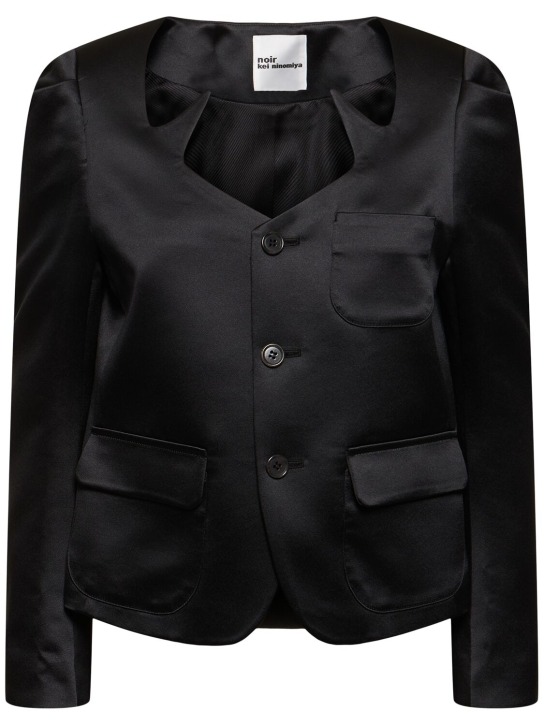 Noir Kei Ninomiya: Tech satin jacket - Black - women_0 | Luisa Via Roma