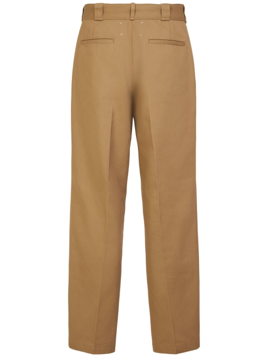 Maison Margiela: Poly & cotton twill pants - men_1 | Luisa Via Roma
