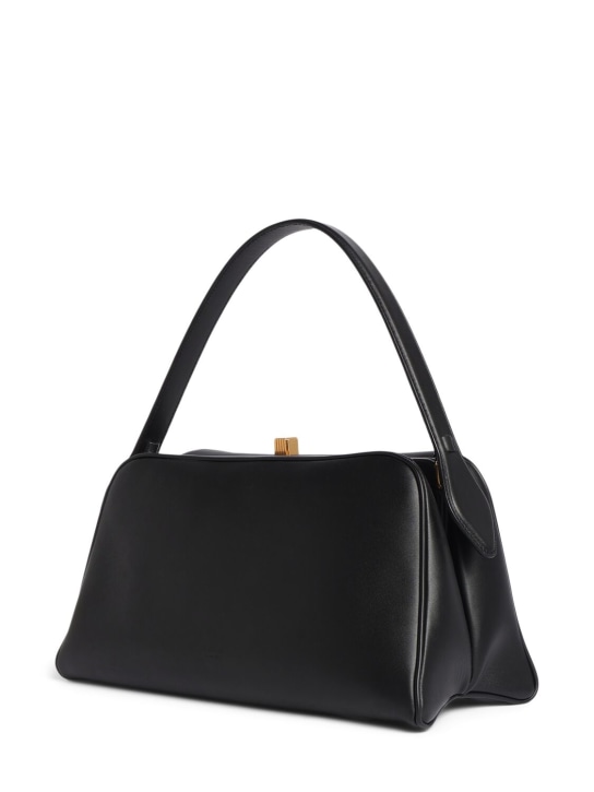 Khaite: Handtasche aus glattem Leder „Cate“ - Schwarz - women_1 | Luisa Via Roma