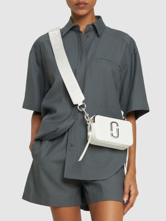 Marc Jacobs: The Snapshot DTM leather shoulder bag - White - women_1 | Luisa Via Roma