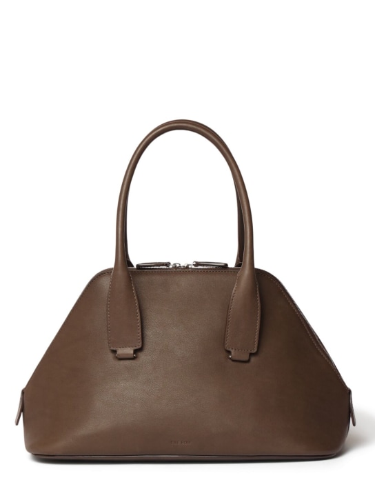 The Row: Medium Devon saddle shiny leather bag - women_0 | Luisa Via Roma