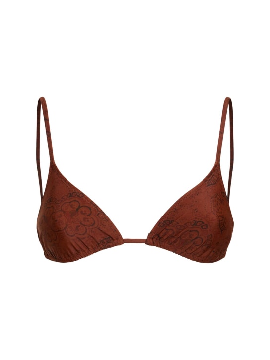 Tropic Of C: Equator triangle bikini top - Brown - women_0 | Luisa Via Roma