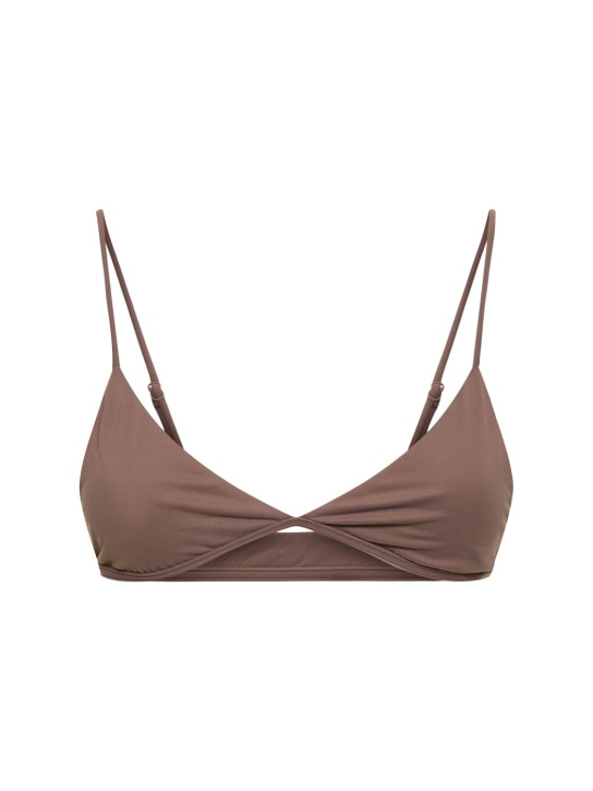 Tropic Of C: Ischia bikini top top - Brown - women_0 | Luisa Via Roma