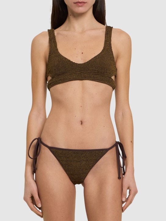 Bond Eye: Nino cropped bikini top - Brown - women_1 | Luisa Via Roma