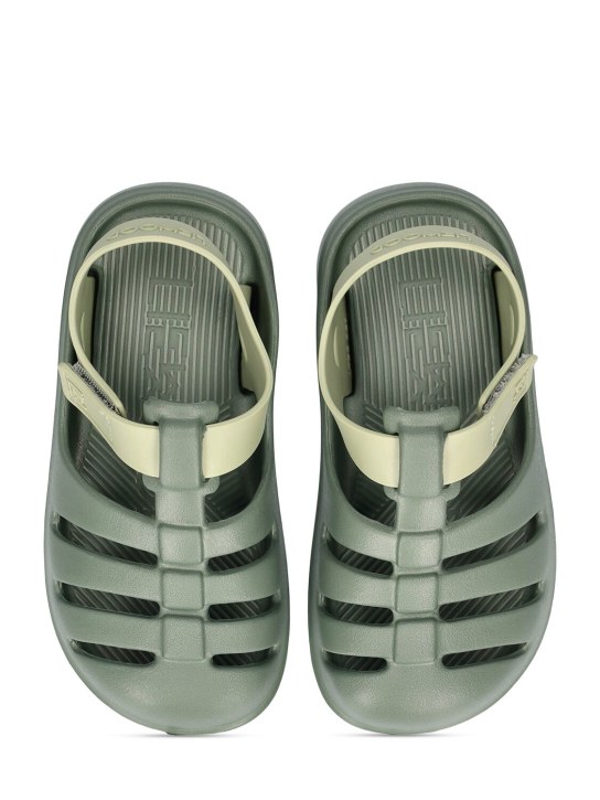 Liewood: Rubber jelly sandals - Military Green - kids-boys_1 | Luisa Via Roma