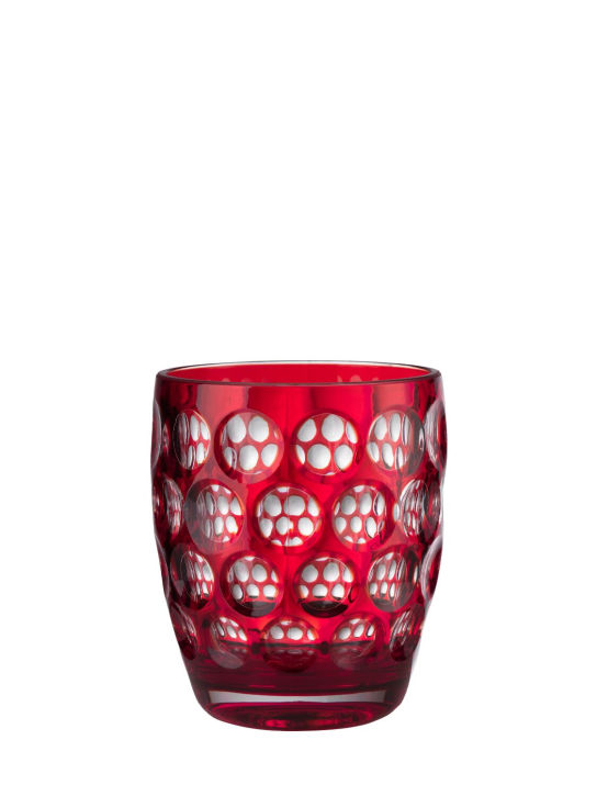 Mario Luca Giusti: Set of 6 Lente acrylic glasses - Red - ecraft_0 | Luisa Via Roma