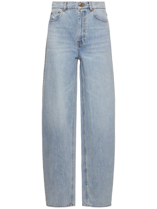 Zimmermann: Natura oversize cotton barrel jeans - Mavi - women_0 | Luisa Via Roma