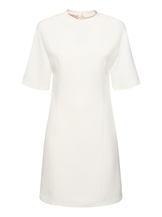 Valentino: Kurzärmeliges Minikleid aus Krepp - Weiß - women_0 | Luisa Via Roma