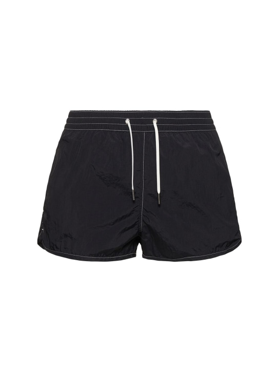 CDLP: Contrast stitching nylon swim shorts - Black - men_0 | Luisa Via Roma