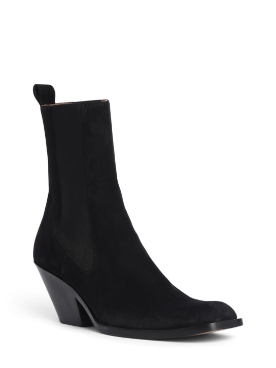 Khaite: 90mm Austin ankle boots - Black - women_1 | Luisa Via Roma