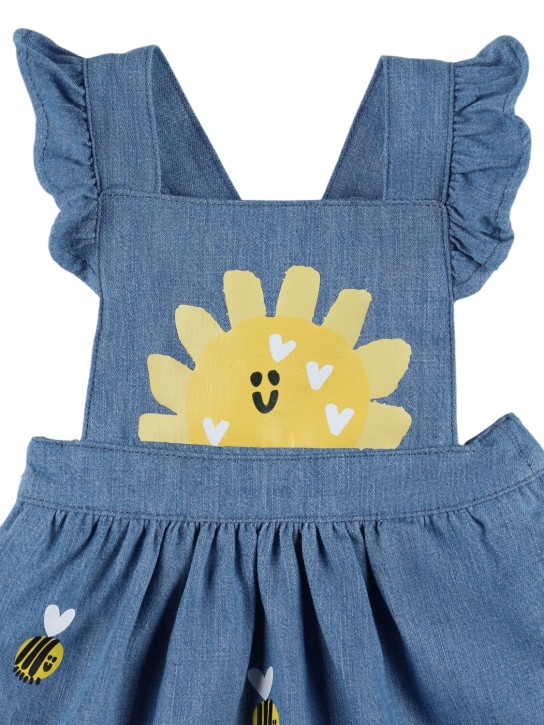 Stella Mccartney Kids: Organic cotton denim dress - Blue - kids-girls_1 | Luisa Via Roma