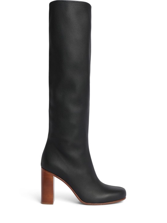 Khaite: 90mm Willow knee high boots - Black - women_0 | Luisa Via Roma