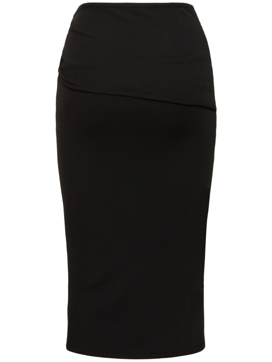 Christopher Esber: Orbit ring midi skirt - Black - women_4 | Luisa Via Roma