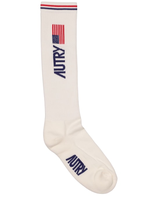 Autry: Unisex socks - White - men_0 | Luisa Via Roma