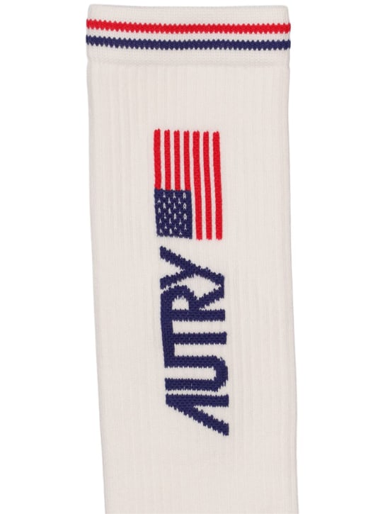 Autry: Unisex socks - White - men_1 | Luisa Via Roma