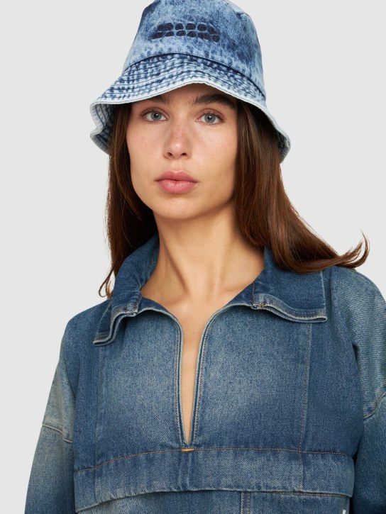 Isabel Marant: Giorgia cotton bucket hat - Light Blue - women_1 | Luisa Via Roma