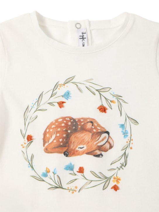 Il Gufo: Bedrucktes T-Shirt aus Baumwolljersey - Weiß - kids-girls_1 | Luisa Via Roma