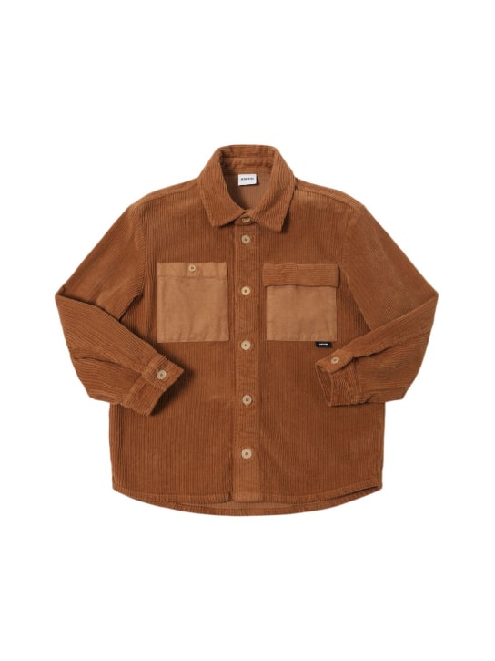 ASPESI: Cotton blend corduroy shirt jacket - Beige - kids-boys_0 | Luisa Via Roma