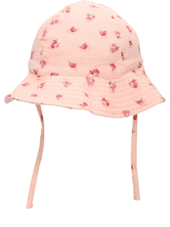 Konges Sløjd: Organic cotton muslin sun hat - Pink/Multi - kids-girls_1 | Luisa Via Roma