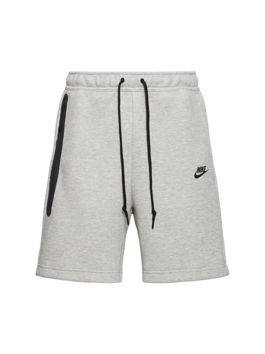 Nike: Tech fleece shorts - Dk Grey Heather - men_0 | Luisa Via Roma