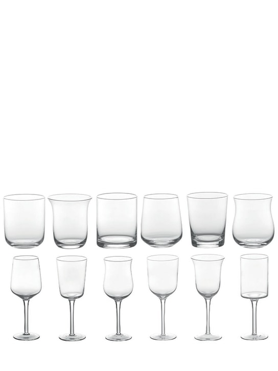 Bitossi Home: Set di 12 bicchieri e bicchieri da vino - Trasparente - ecraft_0 | Luisa Via Roma
