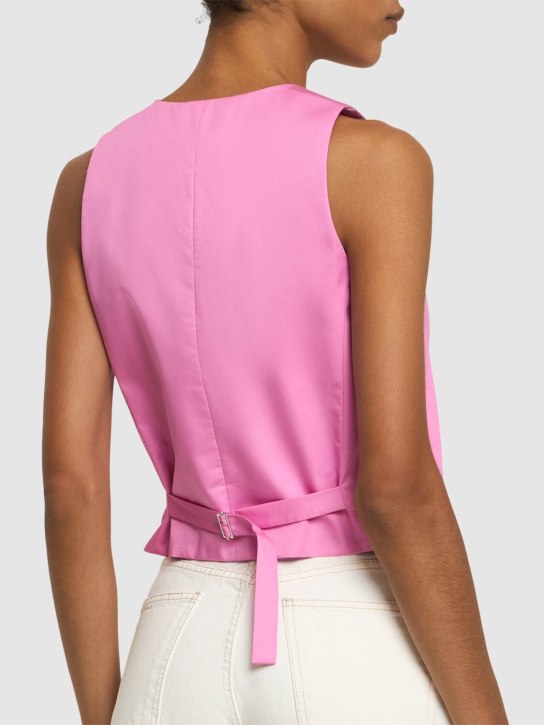 The Andamane: Pauline cotton satin vest - Pink - women_2 | Luisa Via Roma