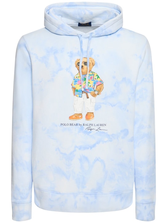 Polo Ralph Lauren: Riviera Beach Bear bleached hoodie - Riviera Bl - men_0 | Luisa Via Roma