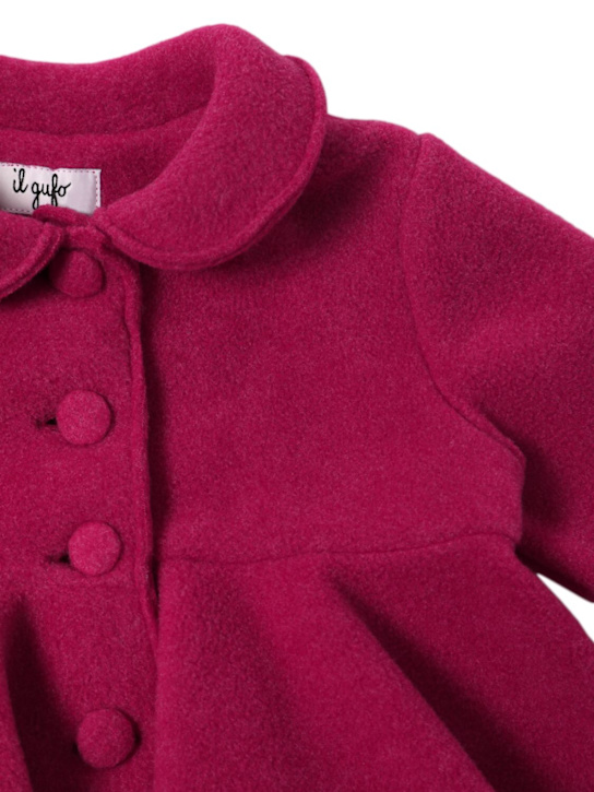 Il Gufo: Viscose blend coat - Fuchsia - kids-girls_1 | Luisa Via Roma