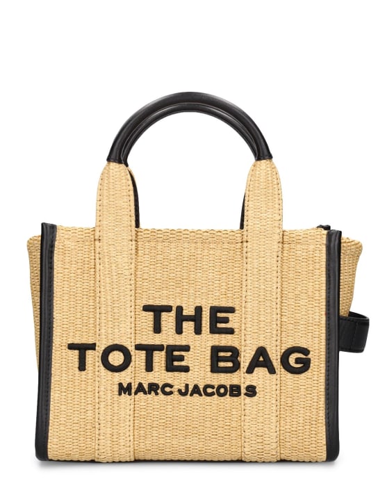 Marc Jacobs: The Small Tote raffia effect bag - Natural - women_0 | Luisa Via Roma