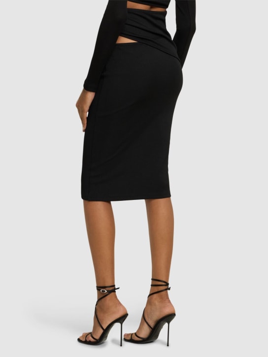 Christopher Esber: Orbit ring midi skirt - Black - women_2 | Luisa Via Roma