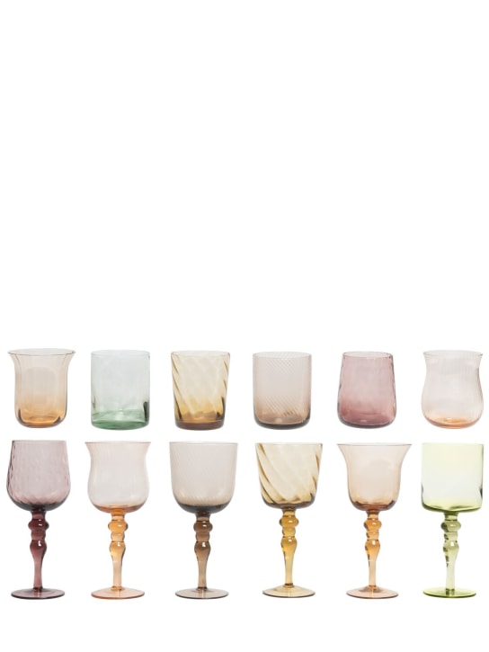 Bitossi Home: Set of 12 tumblers & wine glasses - 핑크 - ecraft_0 | Luisa Via Roma