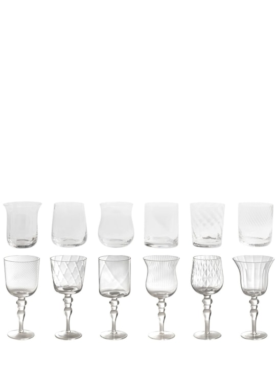 Bitossi Home: Set of 12 tumblers & wine glasses - Transparent - ecraft_0 | Luisa Via Roma