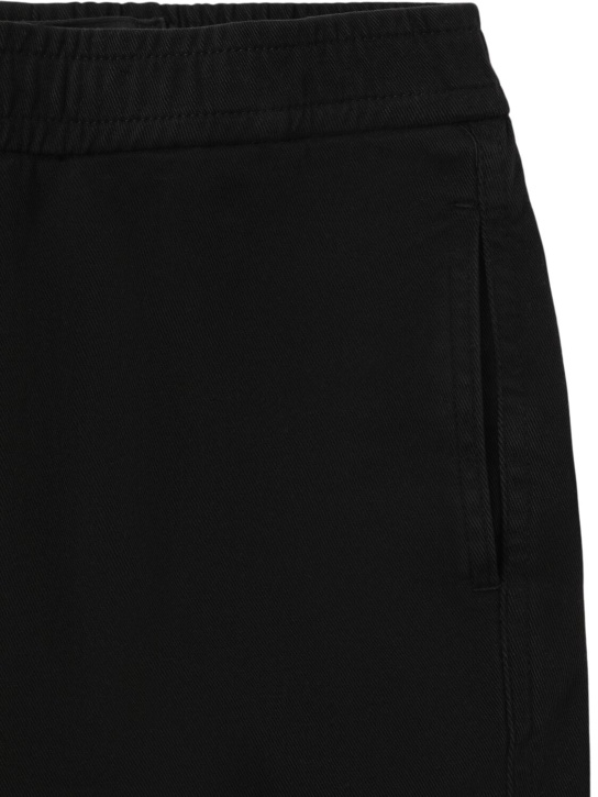 ASPESI: Pantalon en gabardine de coton stretch - Noir - kids-boys_1 | Luisa Via Roma