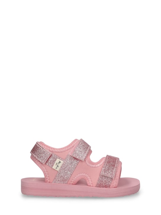 Konges Sløjd: Glittered rubber sandals w/straps - Pink - kids-girls_0 | Luisa Via Roma
